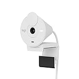 Logitech Brio 300 Full HD Webcam, obturador de privacidad, micrófono con reducción de ruido, USB-C, certificada Zoom, Microsoft Teams, Google Meet, corrección automática de luz, Streaming - Blanco