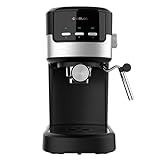 Cecotec Cafetera Espresso Compacta Power Espresso 20 Pecan. 1100 W, 20 Bares, Sistema Thermoblock, Vaporizador Orientable, Brazo Portafiltros con Doble salida y 2 Filtros, 1,25 Litros