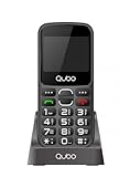 Qubo Teléfono móvil para personas mayores con teclas grandes, 2 g gsm senior teléfonos para personas mayores, volumen alto, base de carga, función SOS