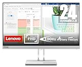 Lenovo L24e-40 - Monitor 23.8' FullHD (VA, 100 Hz, 4 ms, HDMI, VGA, FreeSync, Soporte para teléfono) Ajuste de inclinación - Gris