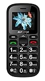 ALIGATOR Teléfono móvil para Personas Mayores AZA321GB con Pantalla a Color de 1,8', botón SOS y localización, Color Gris y Negro