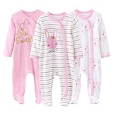 MAMIMAKA Ropa de bebé recién nacido, pijama de algodón con pies para niños y niñas, 0-18 meses, Color9, 12 meses