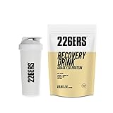 226ERS Recovery Drink + Shaker | Recuperador Muscular con Proteína Whey, Natilla de Vainilla - 1 kg + Vaso Mezclador de Proteínas y Suplementos en Polvo, BPA Free - 800ml