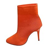 Zannycn Botines Mujer Botas Marrones Zapatos Mujer Zapatos Mujer Elegante Botas Botas Botas Mujer Botas Botines Anchas Botines Mujer Con Tacón Mujer Botas Zapatos Botines Mujer Beige, naranja, 40 EU