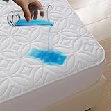 FELTYBED Protector de colchón impermeable individual XL, funda de colchón suave con bolsillo profundo de hasta 15 pulgadas, color blanco transpirable sin ruido
