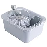 Ctwezoikmt Secadora de ensalada giratoria limpiador cesta cesta lavado frutas lavadora limpia máquina limpiador