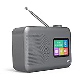 Radio Dab, Radio Digital Dab LFF, Radio Digital FM pequeña, Radio Dab Plus, Radio de Cocina con Cable o Radio a Pilas, Radio con Pantalla en Color y Bluetooth