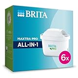 BRITA Cartucho de filtro de agua MAXTRA PRO All-in-1 pack 6 NUEVO - Recambio original BRITA que reduce las impurezas, el cloro, los pesticidas y la cal para obtener agua del grifo con mejor sabor