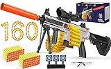 Pistolas de Juguete automáticas para Nerf Guns, Pistola de Juguete de Espuma M416 Mejorada de 6 Modos con 160 Dardos, Juegos de Tiro para niños con Scope Bipod, Juguetes para 6+ niños