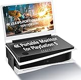 G-STORY 15,6'' Monitor Portátil para PS5, Pantalla UHD 4K para PS5, Pantalla Portátil para PS5（no incluida）con Dos HDMI, HDR, Freesync, Modo Juego
