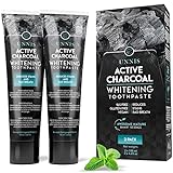 Blanqueador Dental Profesional Blanqueamiento Dental 2 Pack Carbon Activado Dientes Blancos Carbon Activo Pasta de Dientes Blanqueante Limpieza Activated Charcoal Teeth Whitening Toothpaste