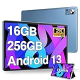 Tablet 11 Pulgadas Android 13 con 16GB RAM 256GB ROM(1TB Ampliable), 2K FHD Tablets con Triple Cámara(13MP+5MP+2MP), 8 Cores, 2.0 GHz, IPS 2000 * 1200, 5G Wi-Fi, Batería 8600 mAh, BT 5.0, GPS, Azul